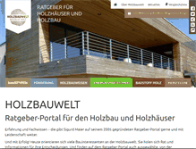Tablet Screenshot of holzbauwelt.de